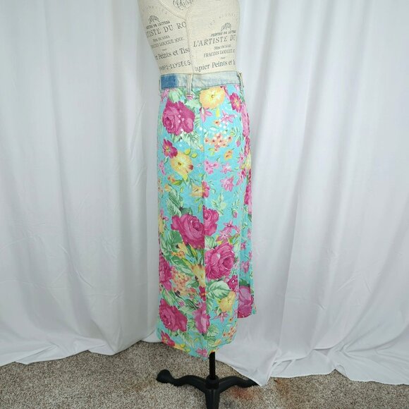 Vintage Western Sequin Blue Skirt Small Maxou - Picture 6 of 8